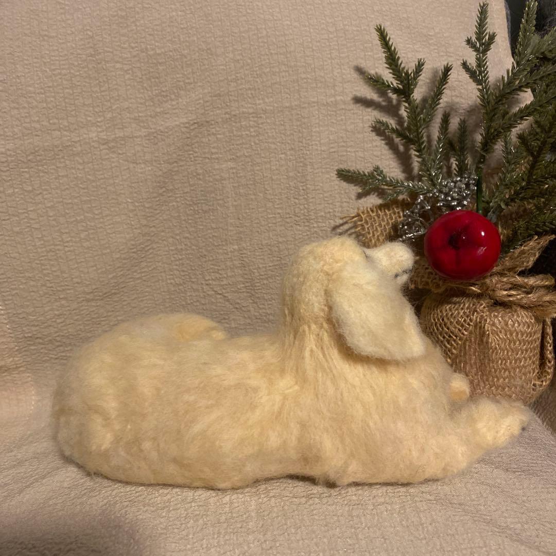 羊毛フェルト　ミニチュアダックス　犬