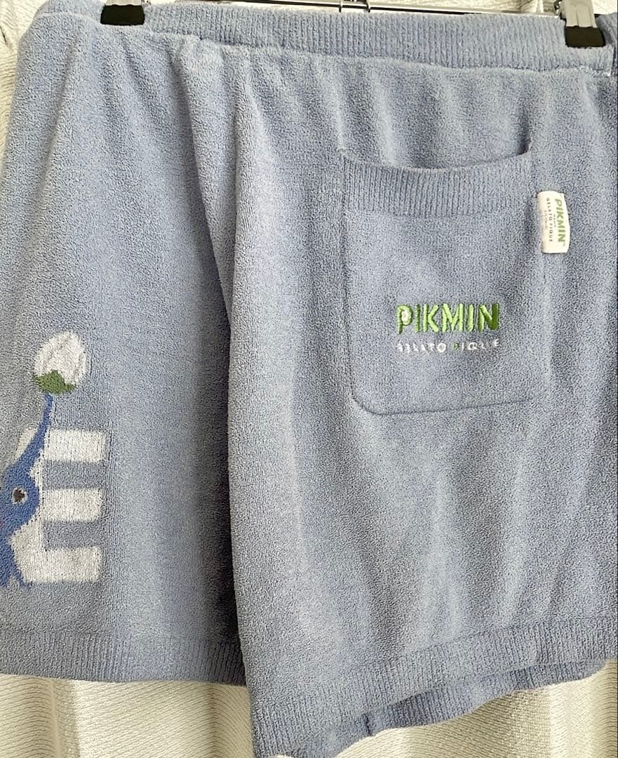 ピクミン　刺繍 ライトブルー ルームウェア