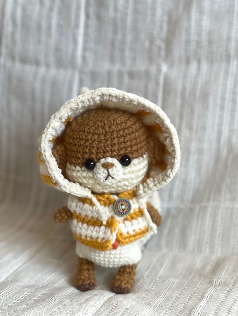 N*o様 寒がりカワウソさん　あみぐるみ　ハンドメイド