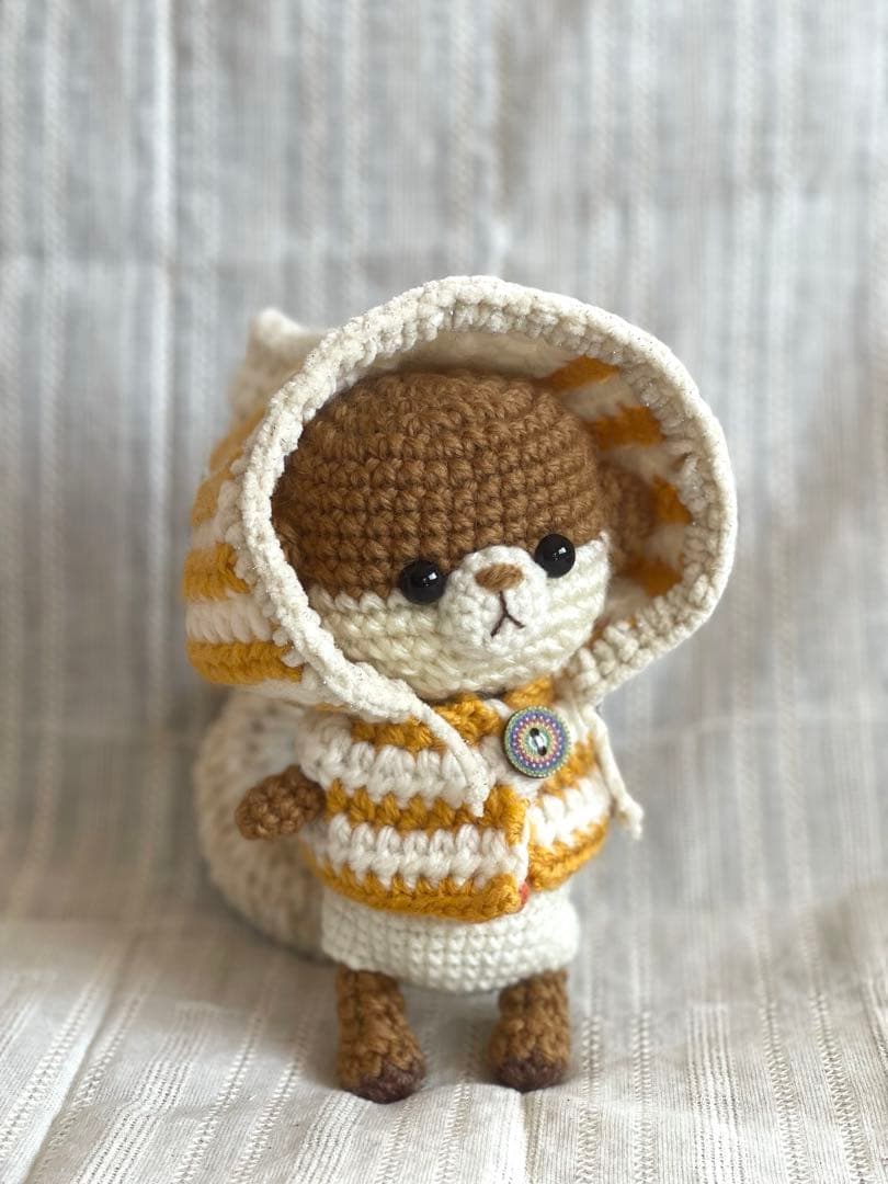 N*o様 寒がりカワウソさん　あみぐるみ　ハンドメイド