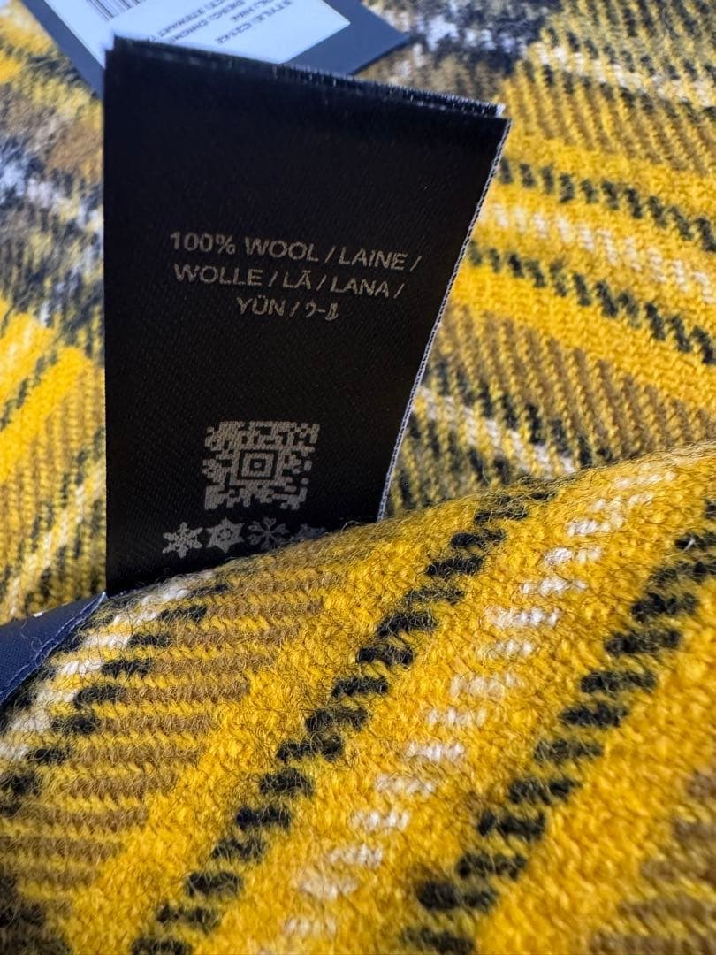 ★新品未使用　タグ付き★FRED PERRY フレッドペリー　マフラー　イエロー