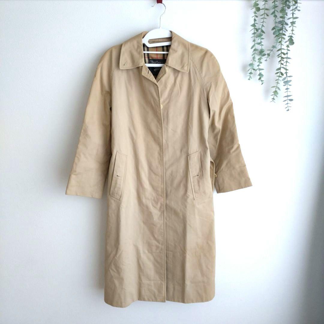 ​英国製 バーバリー ステンカラーコート ベルト 90s 80s トレンチコート
