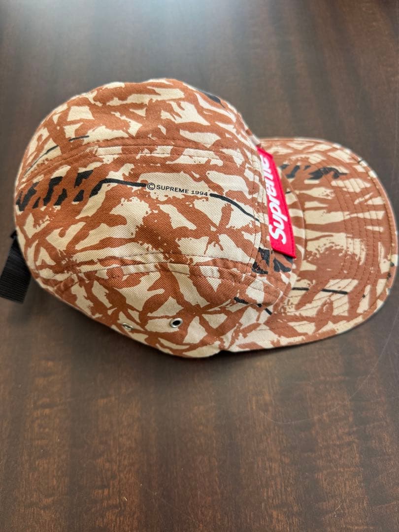 ら*ら様 Supreme ボックスロゴ キャンプキャップ USA製 カモフラ