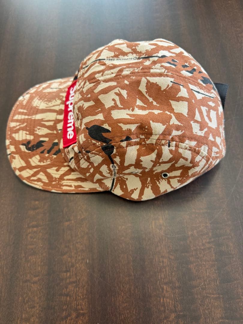 ら*ら様 Supreme ボックスロゴ キャンプキャップ USA製 カモフラ