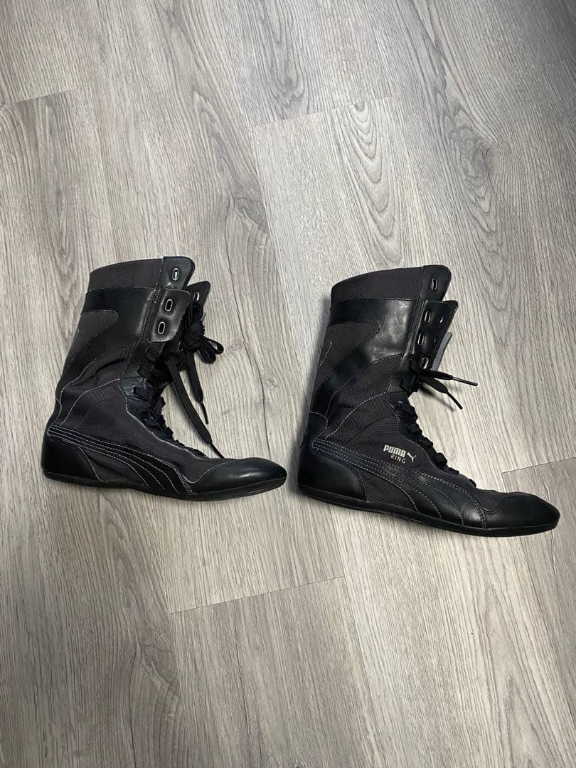 PUMA リングシューズ　ボクシングシューズ ブラック 24cm
