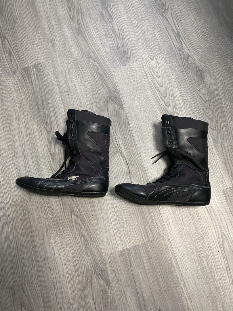 PUMA リングシューズ　ボクシングシューズ ブラック 24cm