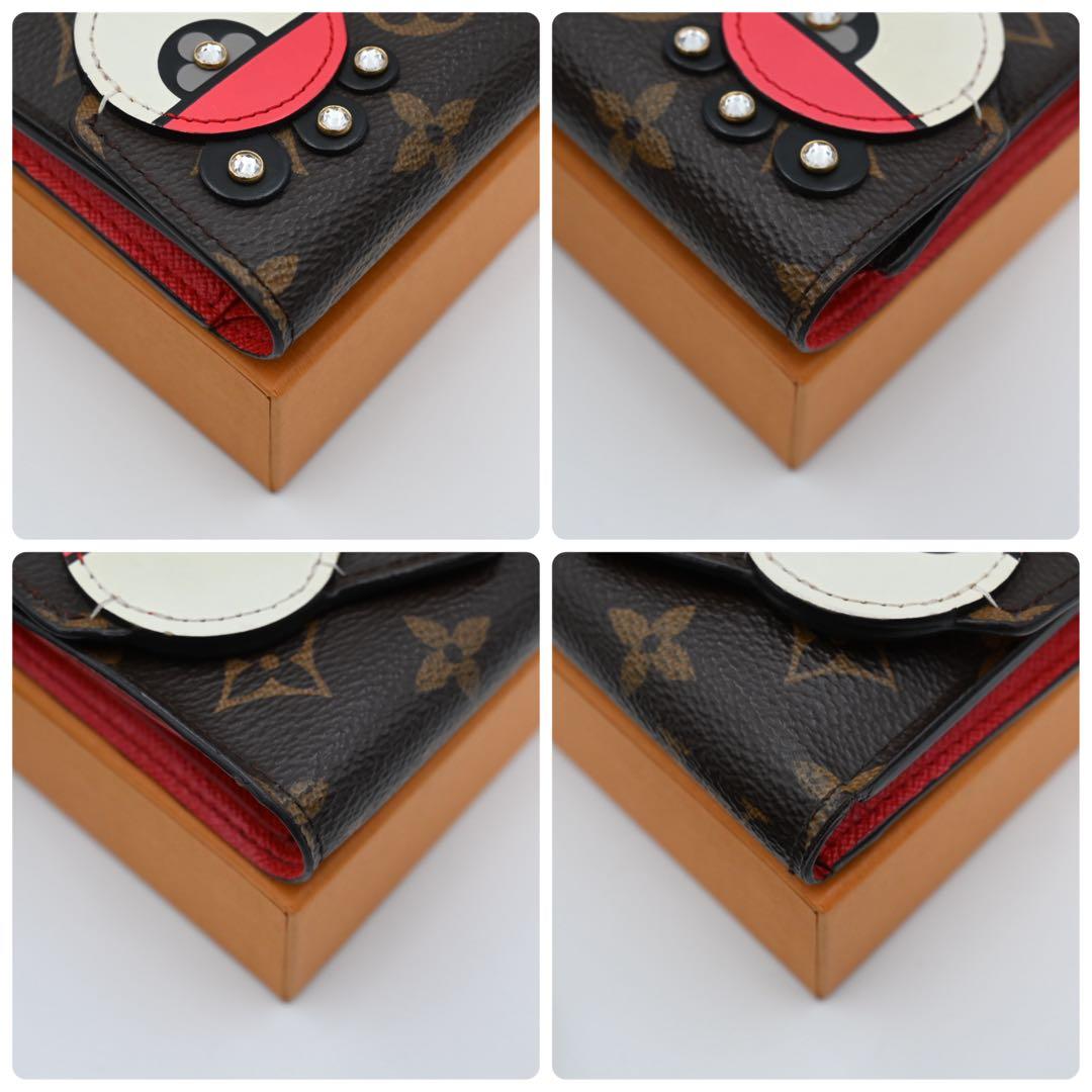 【美品】ルイヴィトン モノグラム ヴィクトリーヌ ラブリーバード 三つ折り財布