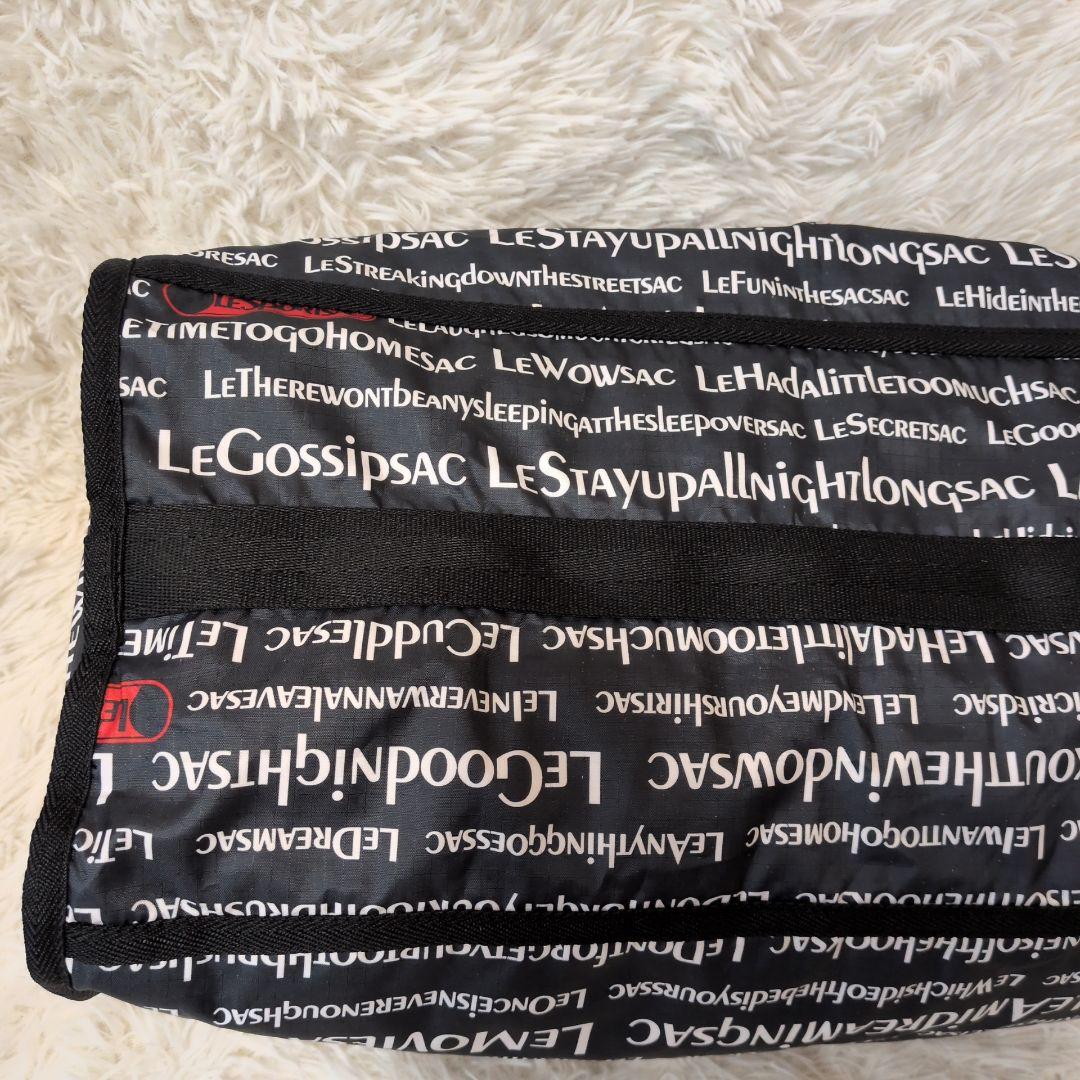 【極美品】レスポートサック　ボストン　大きいサイズ　英字　黒　2way