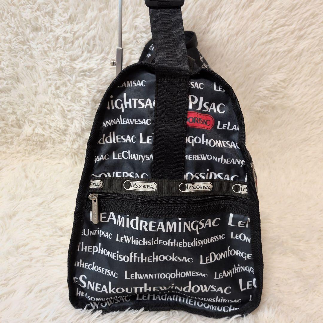【極美品】レスポートサック　ボストン　大きいサイズ　英字　黒　2way