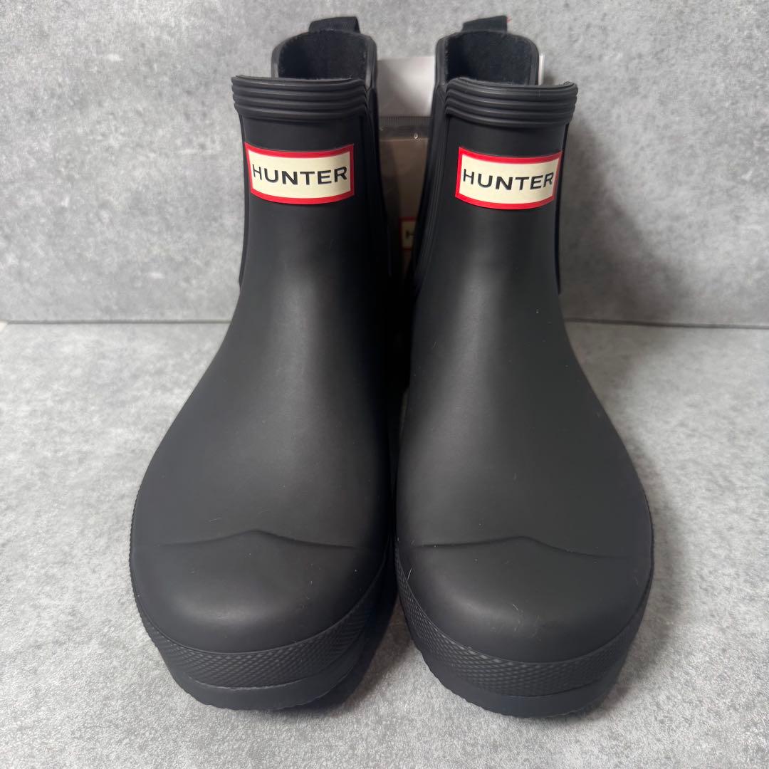 新品☆未使用品　HUNTER ブラックショートブーツ 24cm