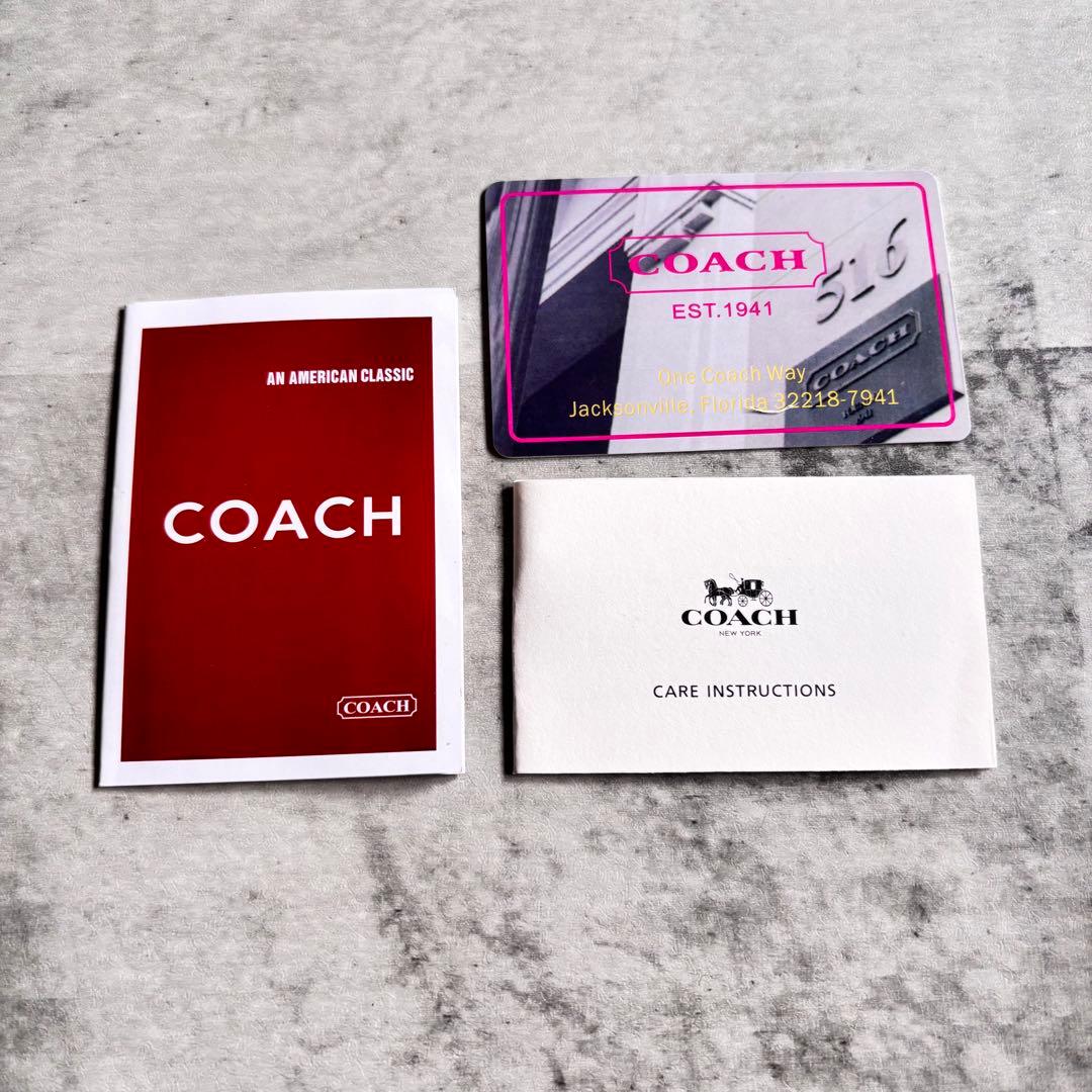 【COACH】コーチ C6390 2つ折り財布 黒 ブラック 箱あり 巾着付き