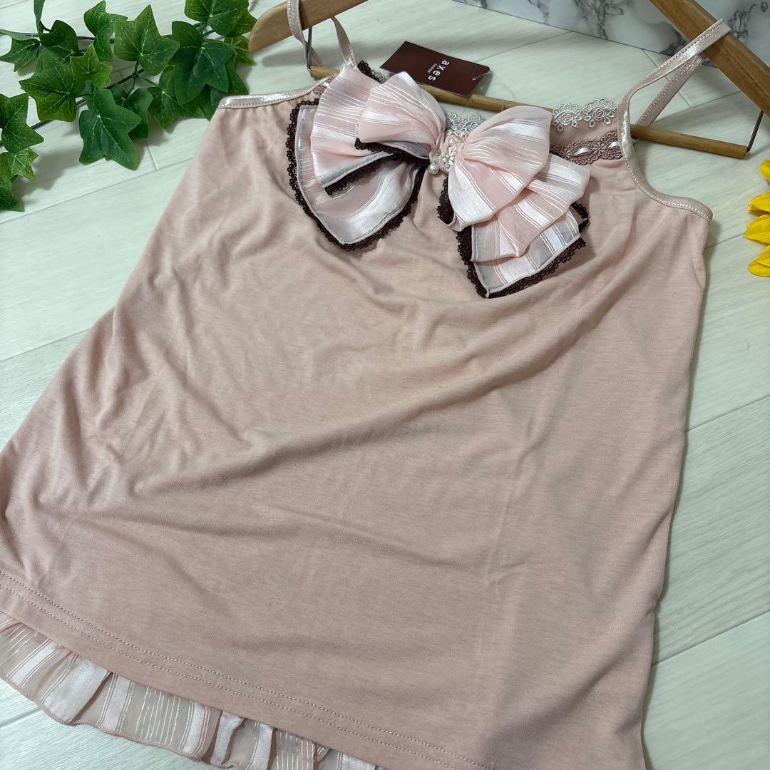 ❣️axes femme ❣️新品未使用タグ付き希少ビックリボンキャミソールピンクＭ