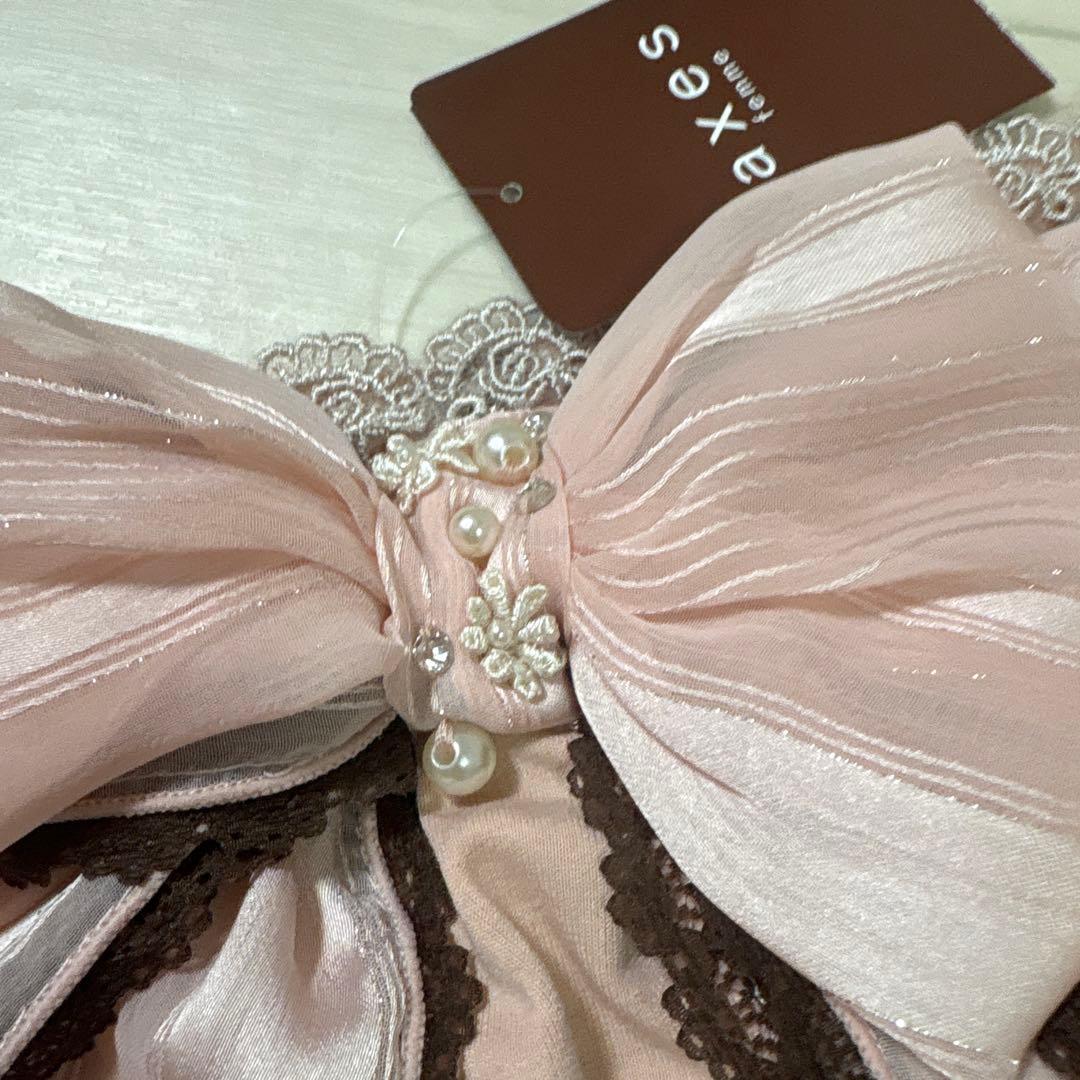❣️axes femme ❣️新品未使用タグ付き希少ビックリボンキャミソールピンクＭ