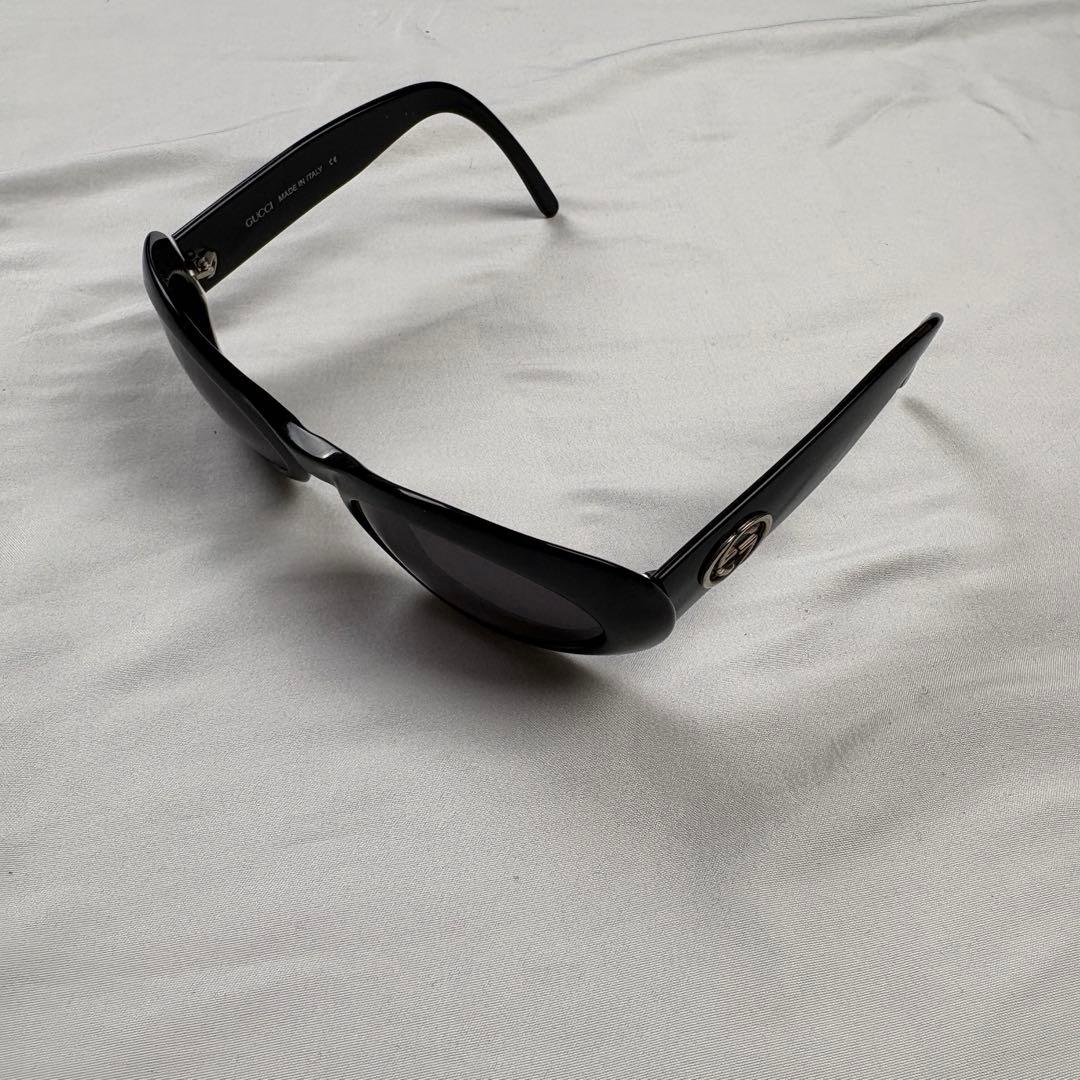 小物 GUCCI double G oval sunglasses black