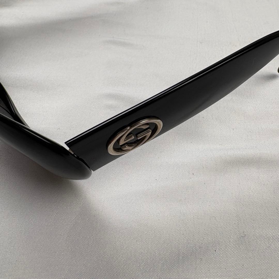 小物 GUCCI double G oval sunglasses black