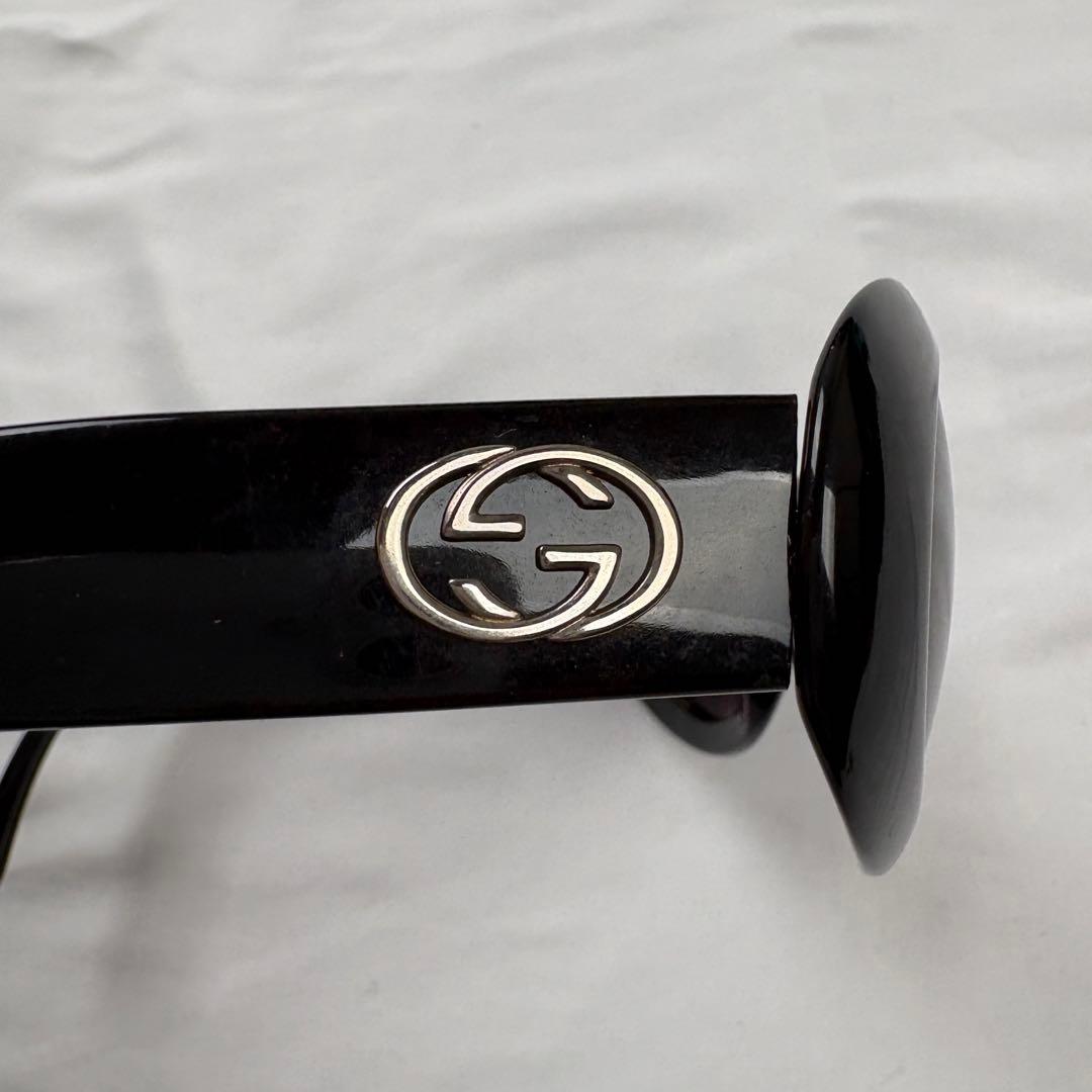 小物 GUCCI double G oval sunglasses black