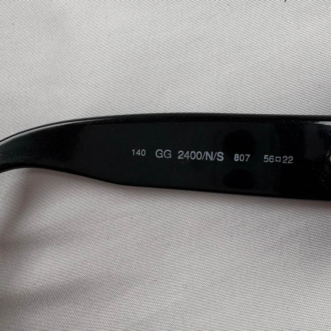 小物 GUCCI double G oval sunglasses black