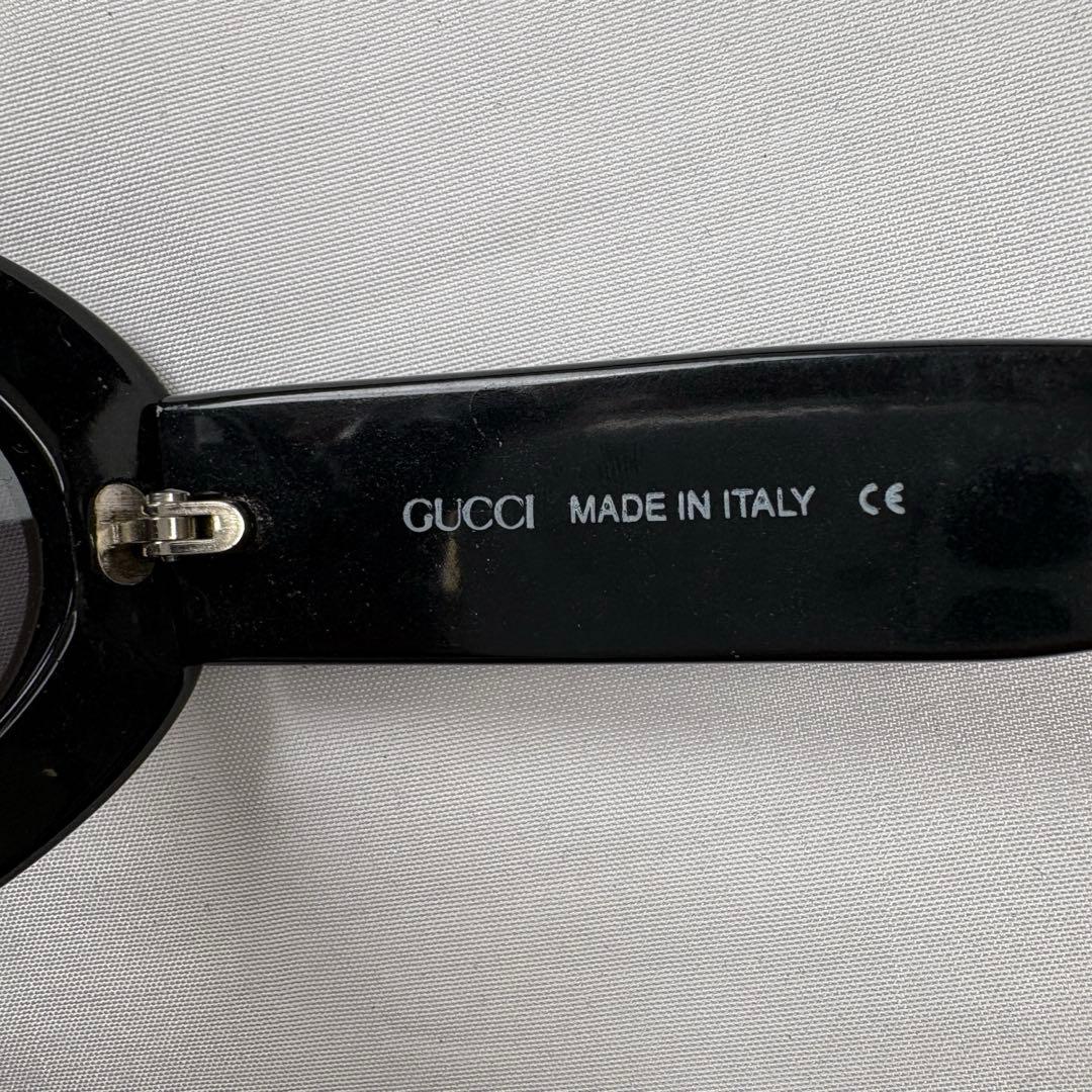 小物 GUCCI double G oval sunglasses black