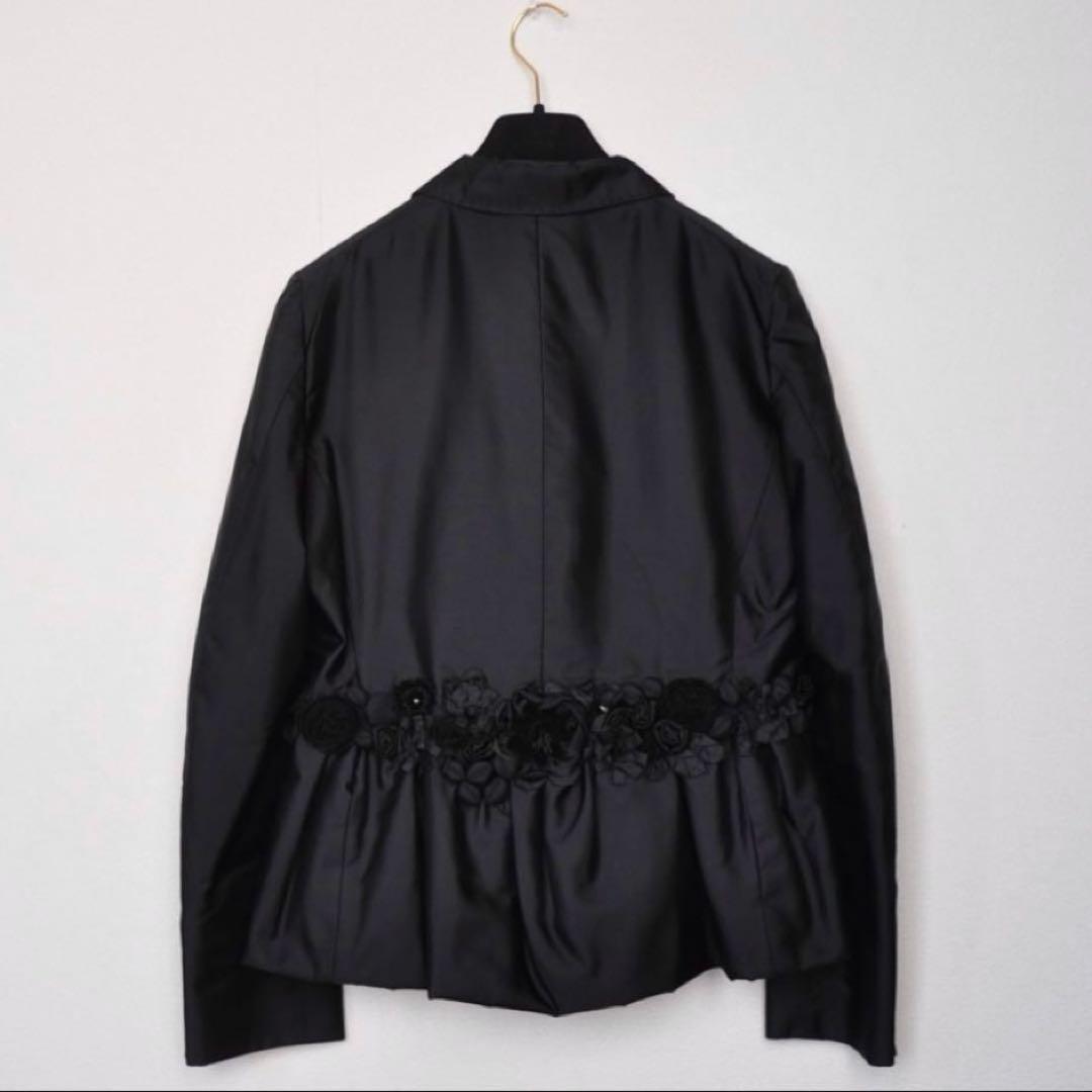モスキーノ ♡ ローズ装飾 テーラードジャケット フラワーモチーフ