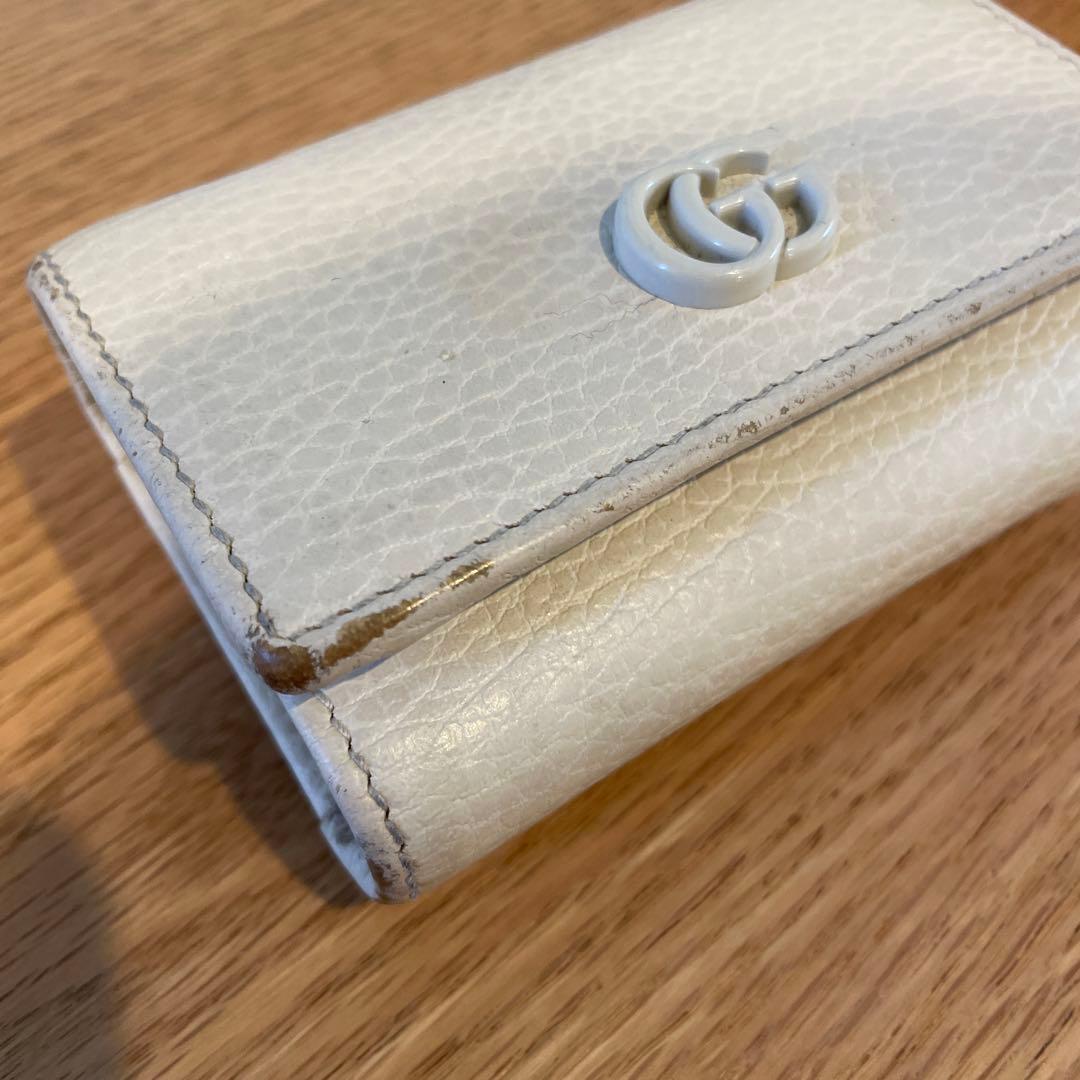 Gucci ホワイトレザー 三つ折り財布