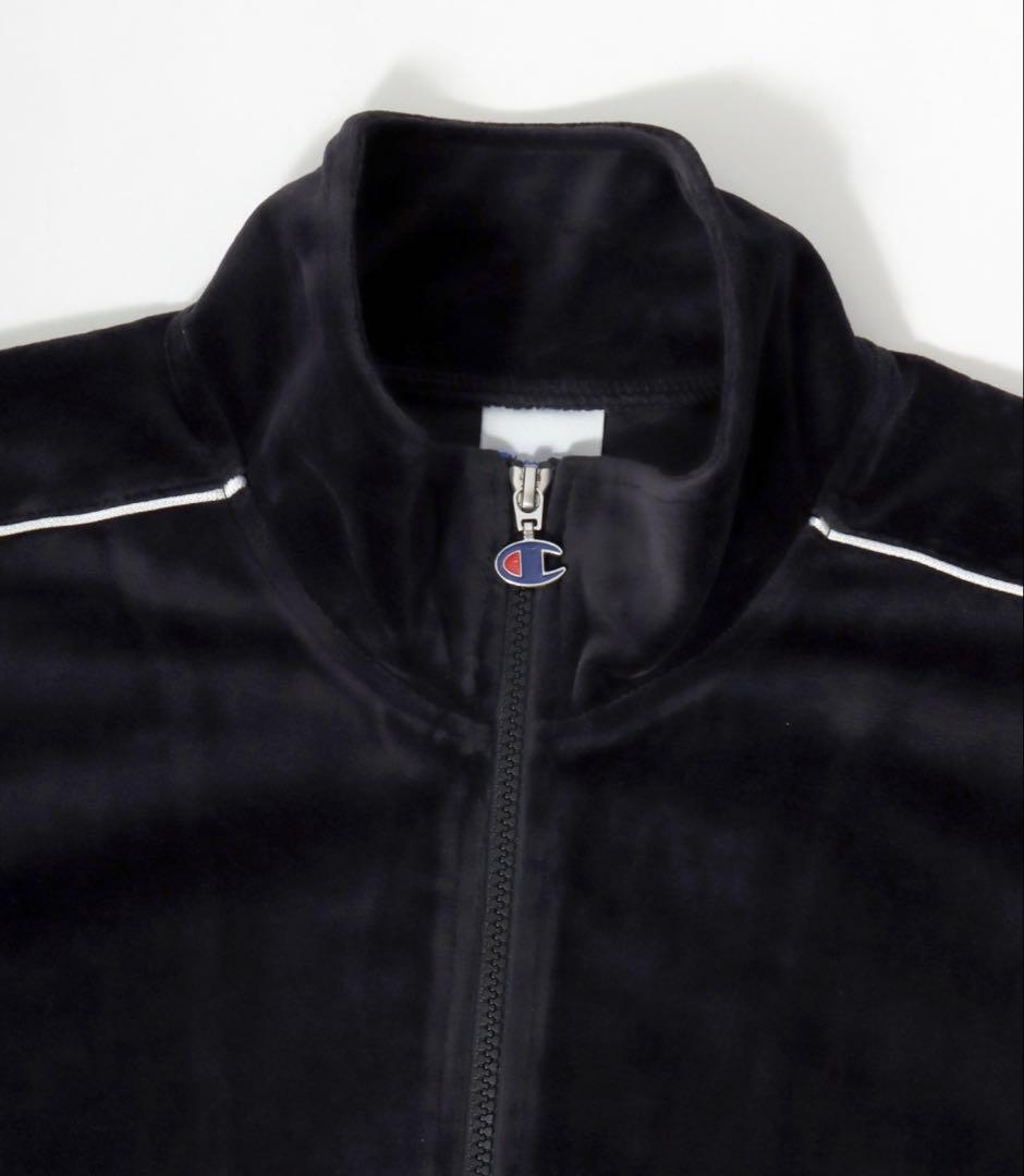 新品 Champion ベロア セットアップ M 黒 ジャケット パンツ