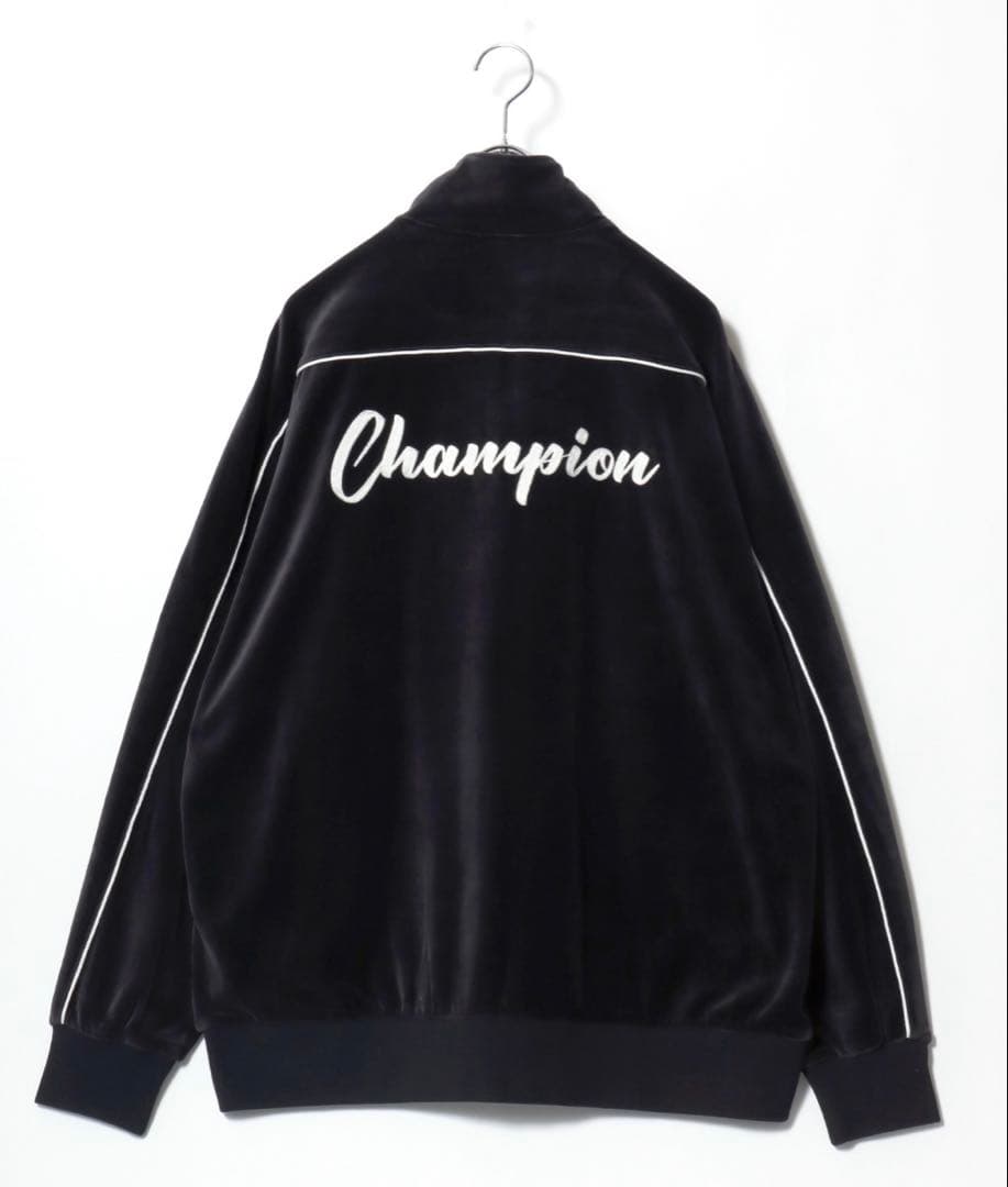 新品 Champion ベロア セットアップ M 黒 ジャケット パンツ