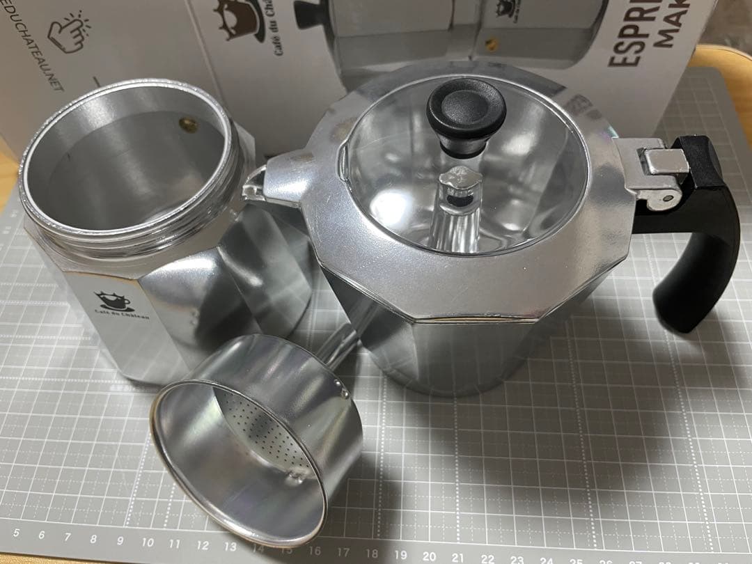 Cafe Du Chateau コーヒースプーン付きエスプレッソメーカー