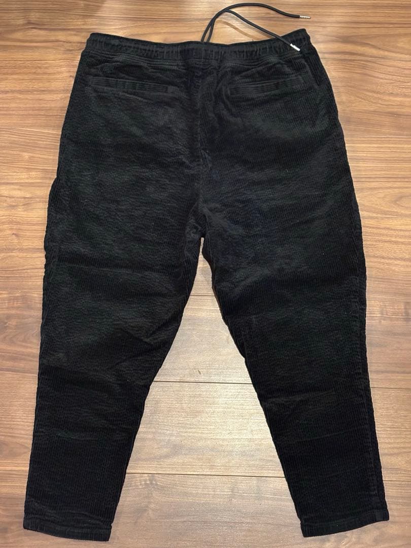 CAMBIO コーデュロイ ストレッチ テーパードパンツ L 黒