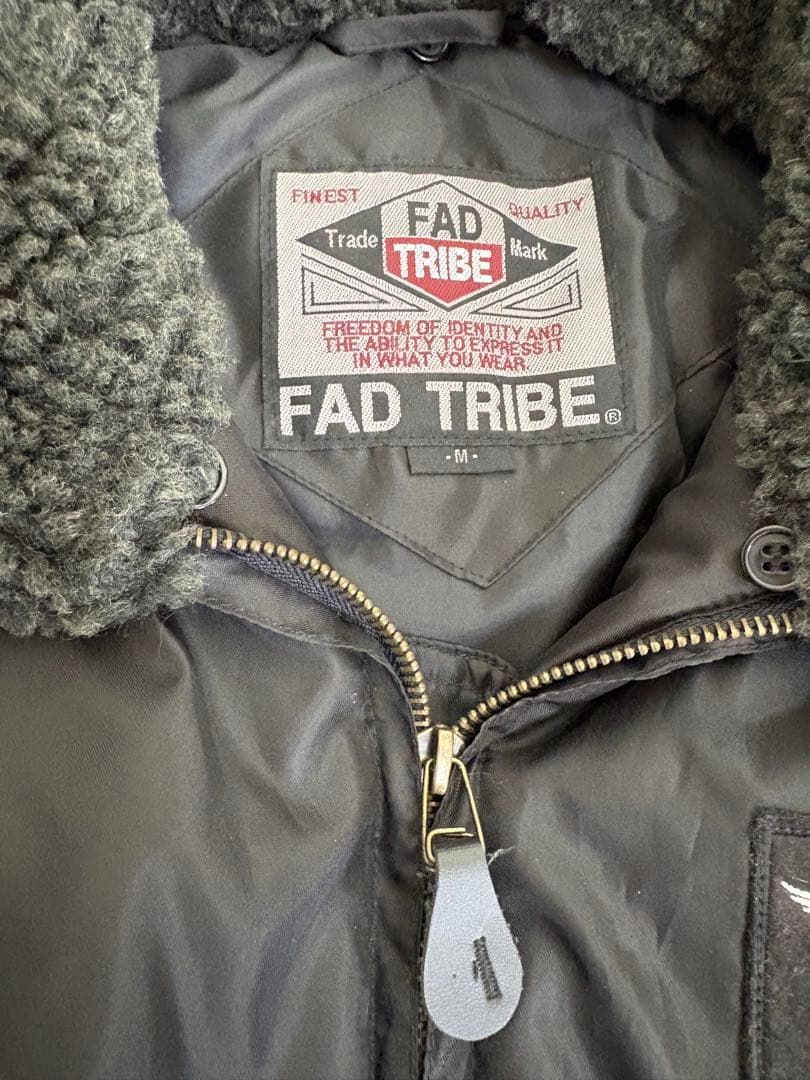 FAD TRIBE ファッドトライブ　フライトジャケット ボア襟 中綿入り