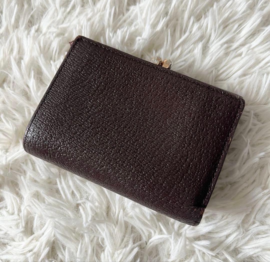 【美品】　ヴィヴィアンウエストウッド　折財布　ブラウン　がま口