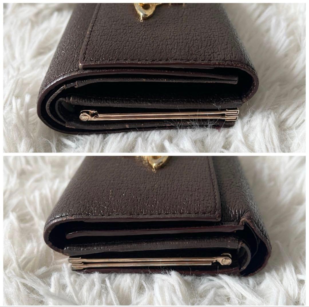 【美品】　ヴィヴィアンウエストウッド　折財布　ブラウン　がま口