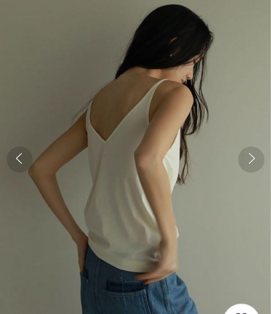 新品タグ付き ETRE TOKYO シールズトリコットキャミ IVORY