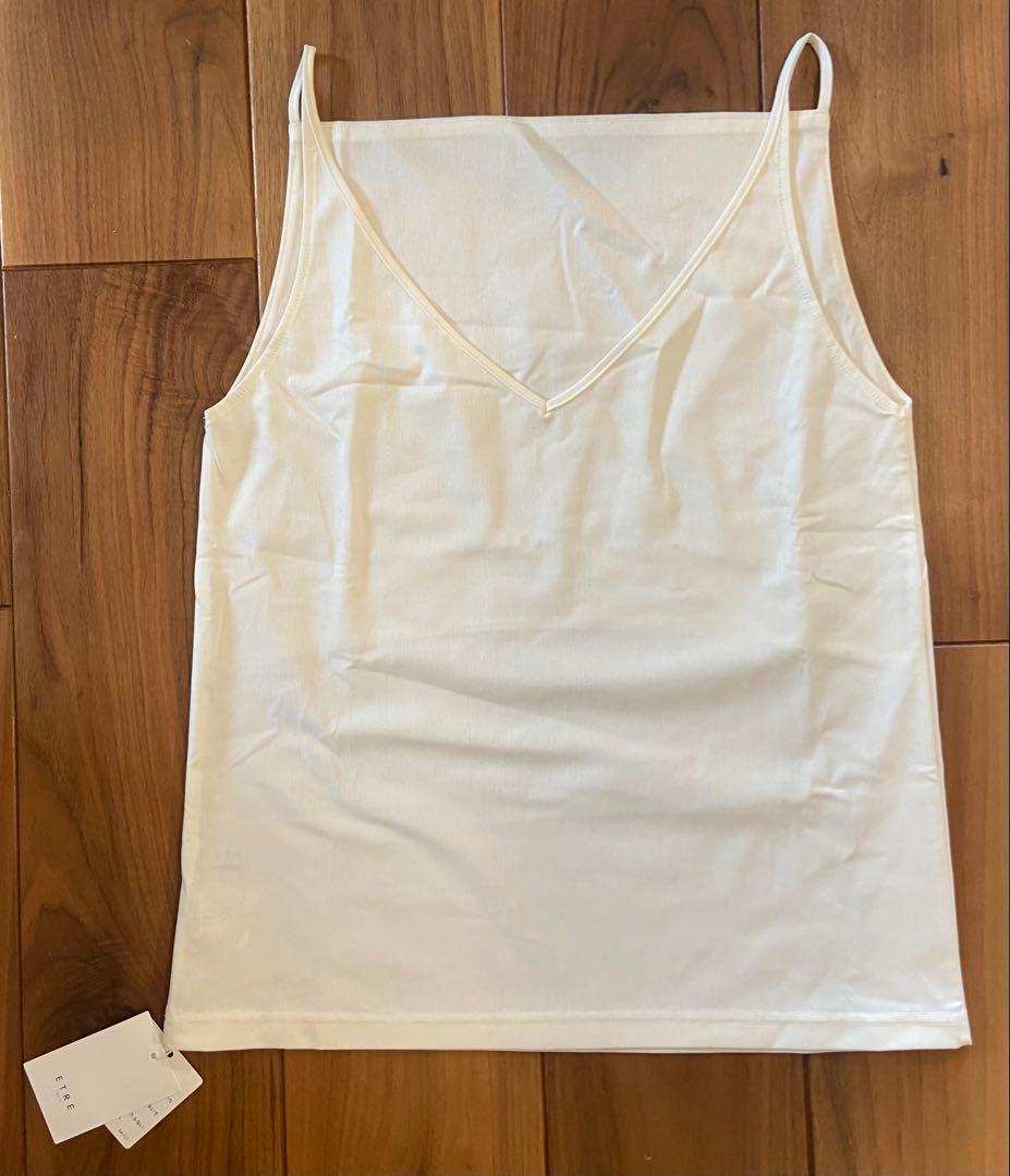 新品タグ付き ETRE TOKYO シールズトリコットキャミ IVORY