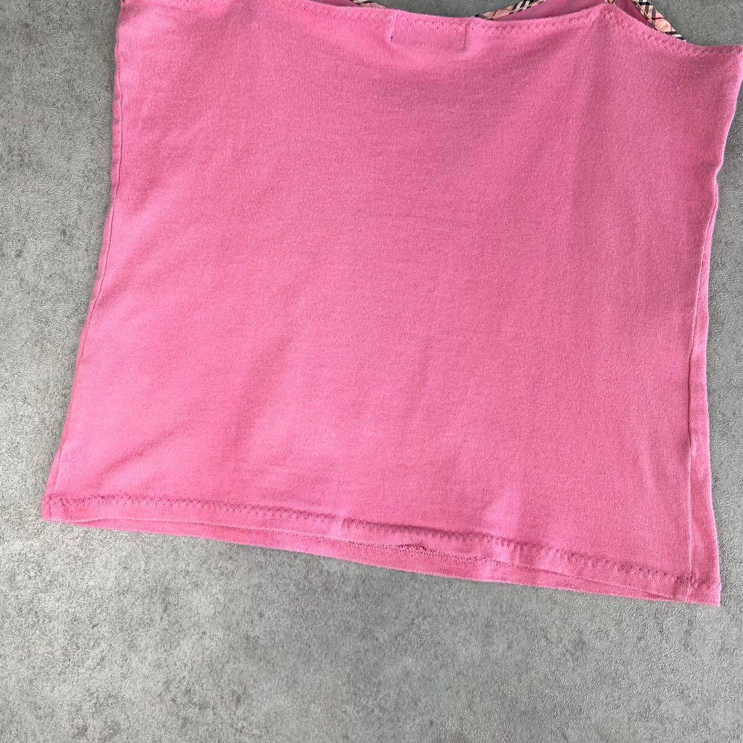 Burberry Blue Label ノバチェック柄キャミソール ピンク