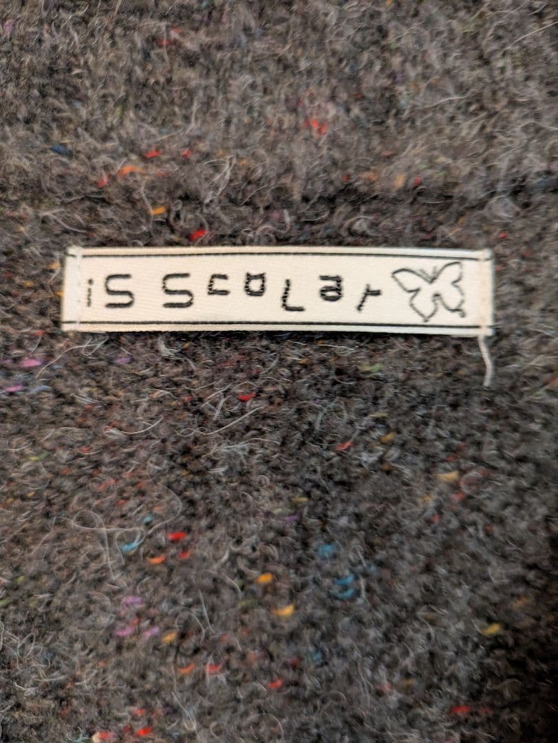 IS Scolar デニムニットカーディガン　おしゃれ　レア個性的　イズスカラー