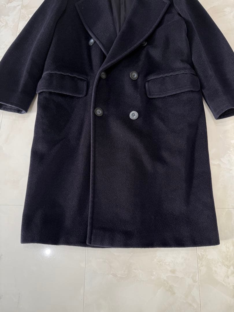 【良品】MaxMara マックスマーラ 最高級 白タグ 女優襟　ロングコート L