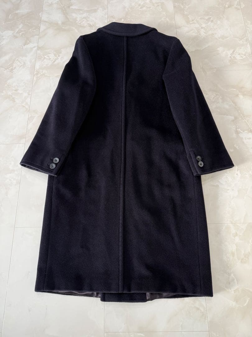 【良品】MaxMara マックスマーラ 最高級 白タグ 女優襟　ロングコート L