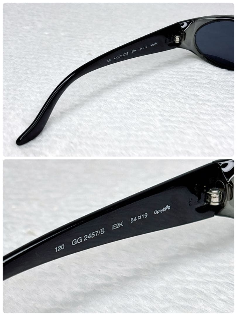 一級品✨GUCCI グッチ GG2457 クリアグリーン　archive y2k