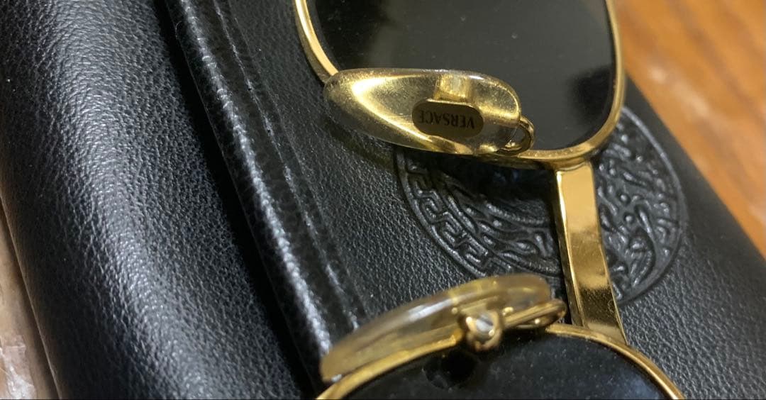 サングラス ヴェルサーチ VERSACE ブラック MOD.S73 ゴールド