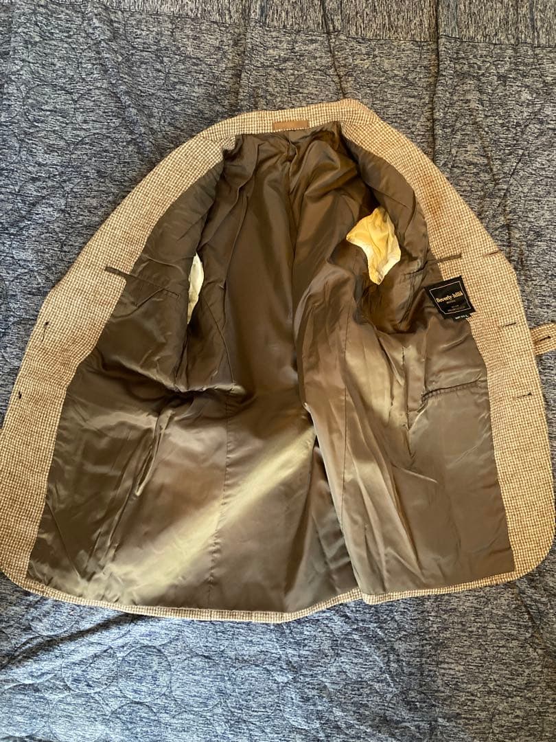 Beverly-hills vintage ツイードノーフォークジャケット L