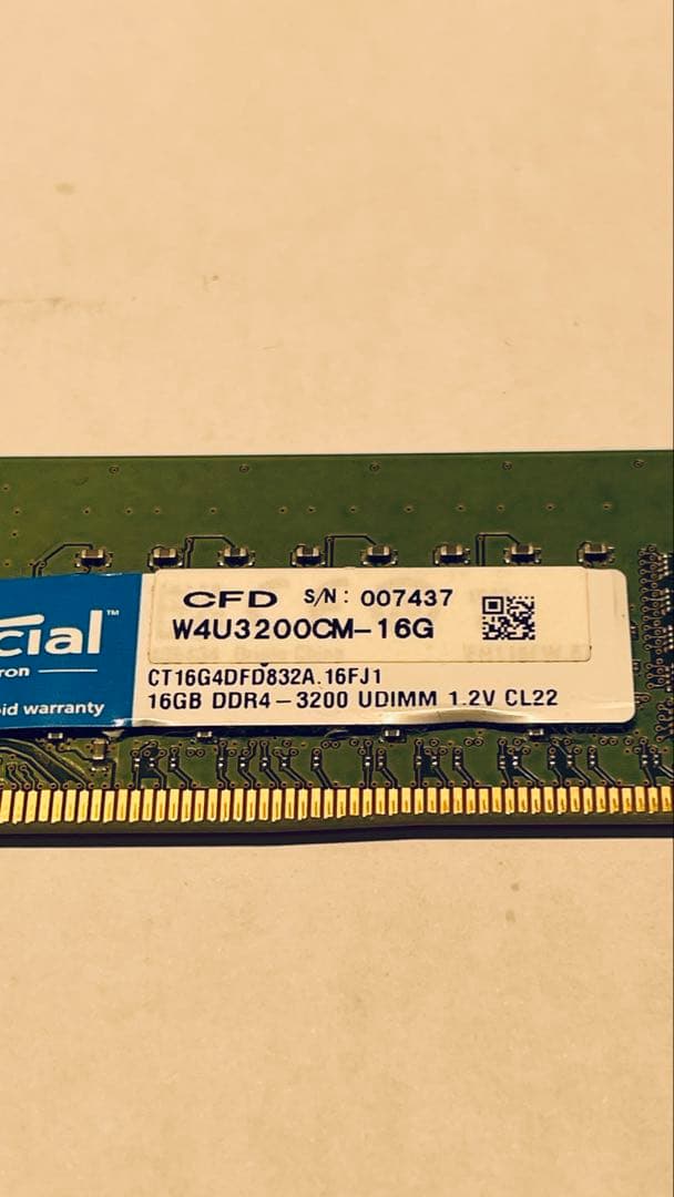 Crucial DDR4-3200 32GB (16GB×2)W4U3200CM