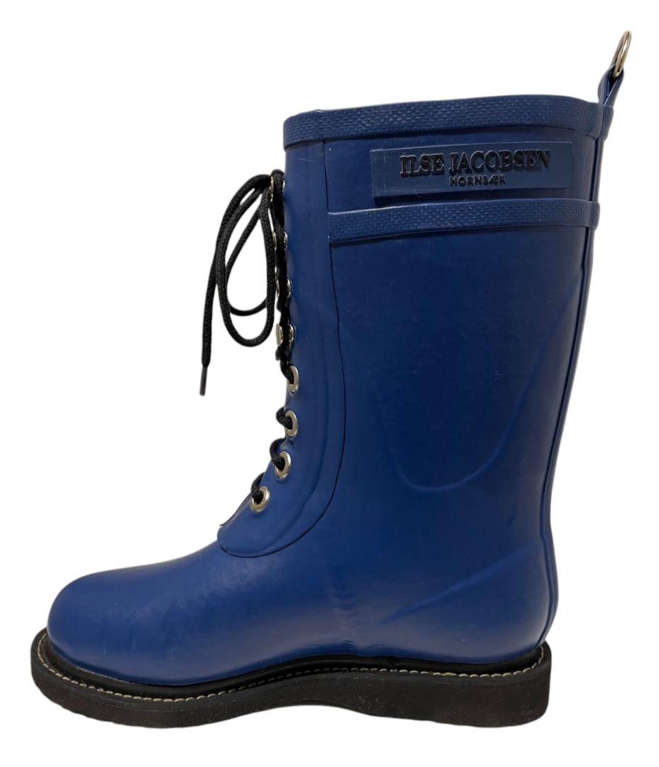 ILSE JACOBSEN レインブーツ レースアップ ブルー 24.0cm