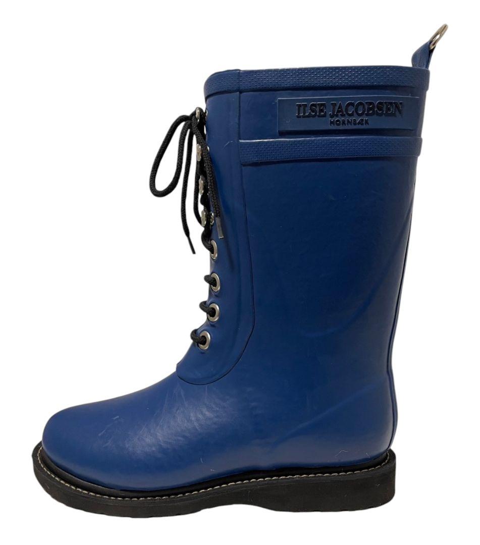ILSE JACOBSEN レインブーツ レースアップ ブルー 24.0cm