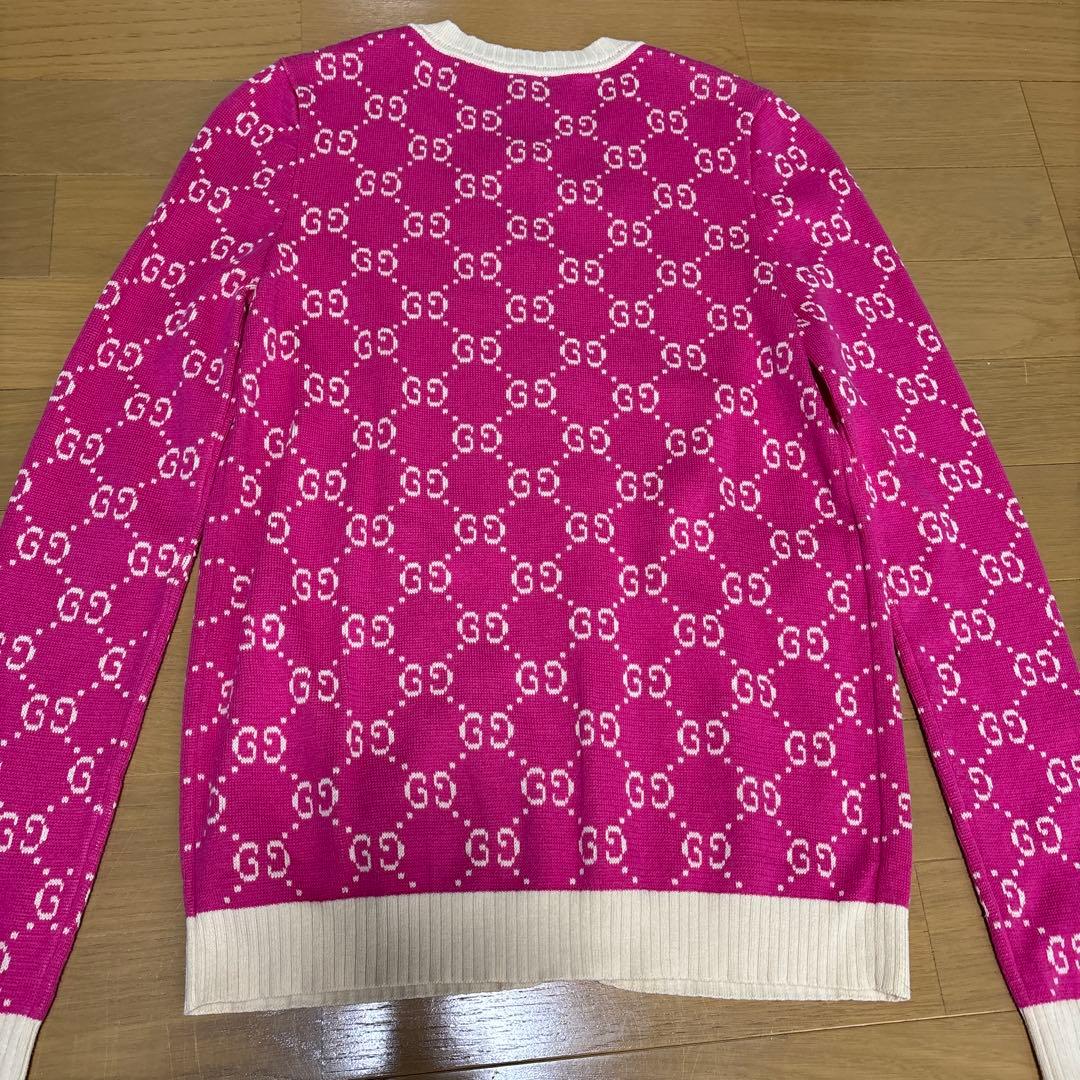 GUCCI グッチ GG ピンク ロゴ カーディガン トップス ニット