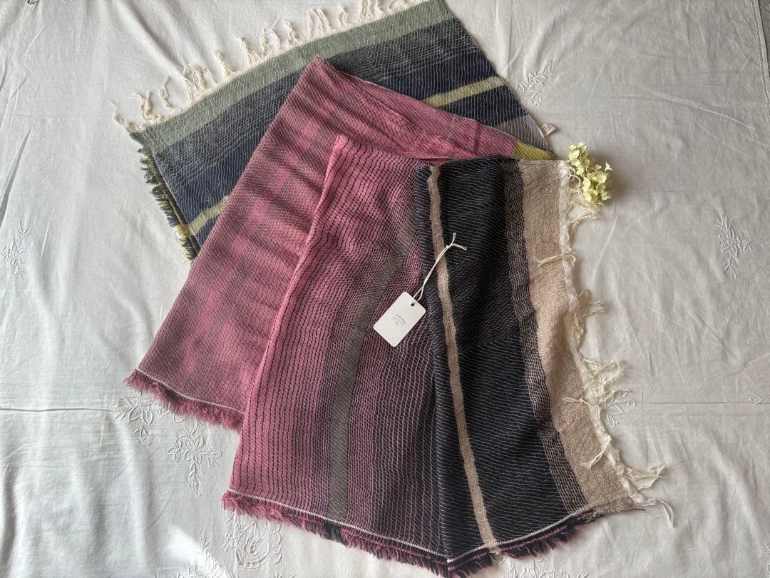 ꕤ美品ꕤタマキニイメ　ルーツショール　wool middle ピンクmix系