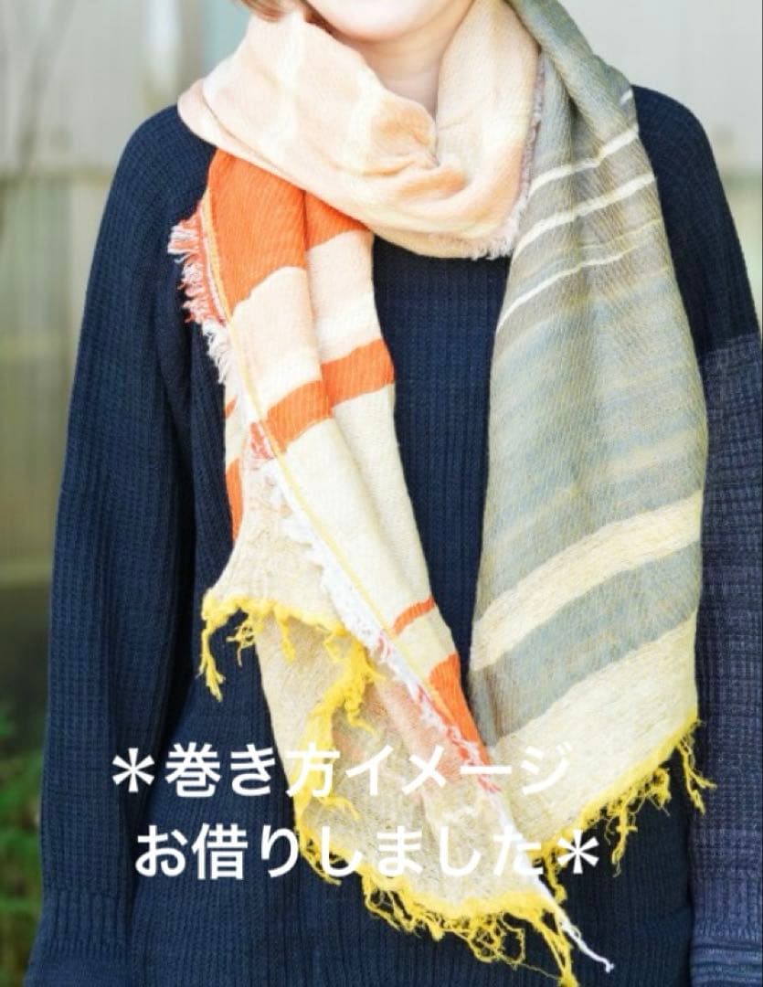 ꕤ美品ꕤタマキニイメ　ルーツショール　wool middle ピンクmix系