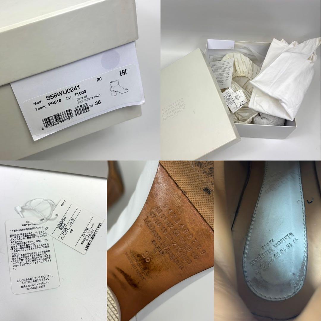 付属品完備　Maison Margiela Tabi タビブーツ 白　36
