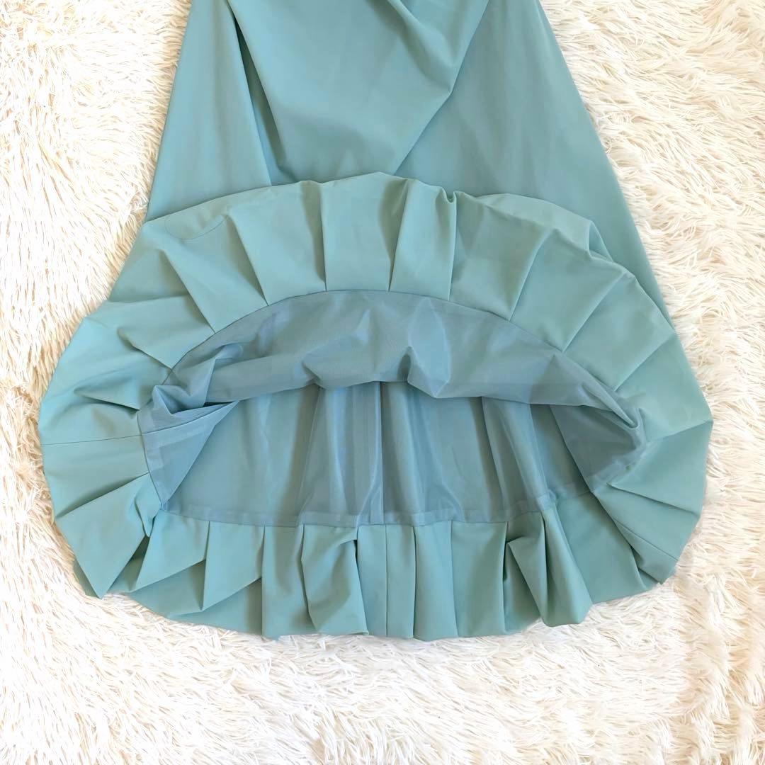 美品✨️フォクシーニューヨーク バルーンワンピース ロング カシュクール グリーン