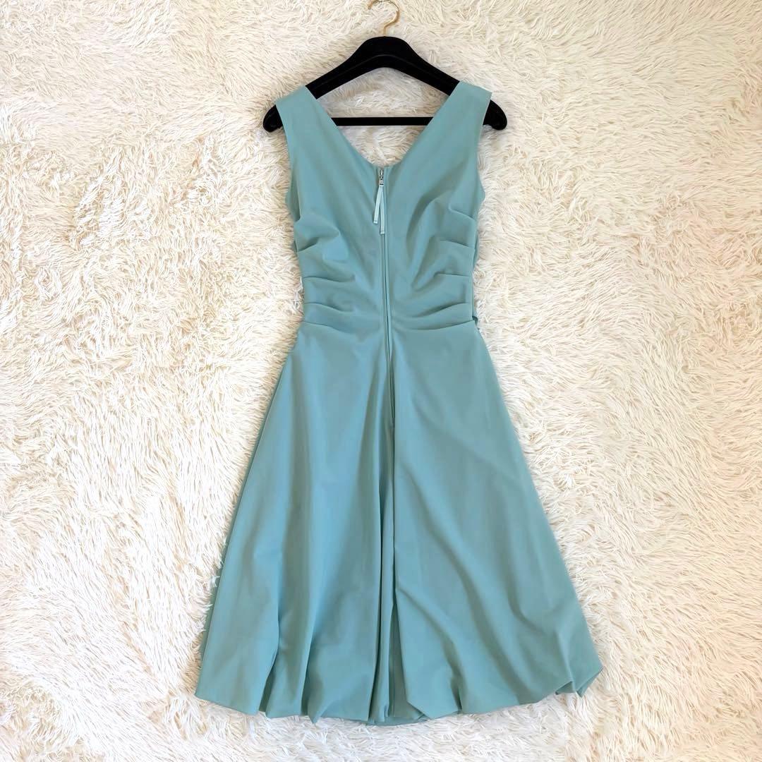 美品✨️フォクシーニューヨーク バルーンワンピース ロング カシュクール グリーン