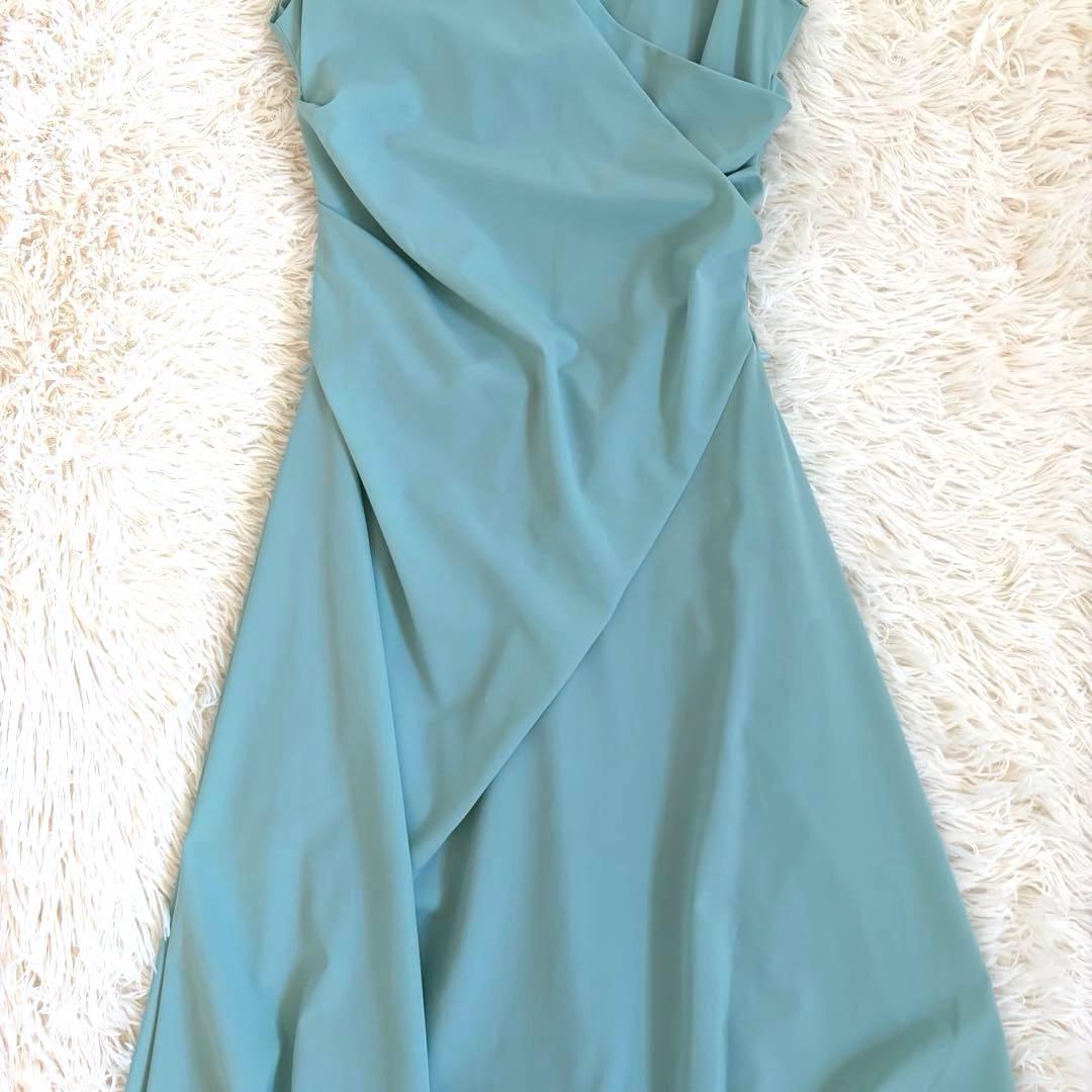 美品✨️フォクシーニューヨーク バルーンワンピース ロング カシュクール グリーン